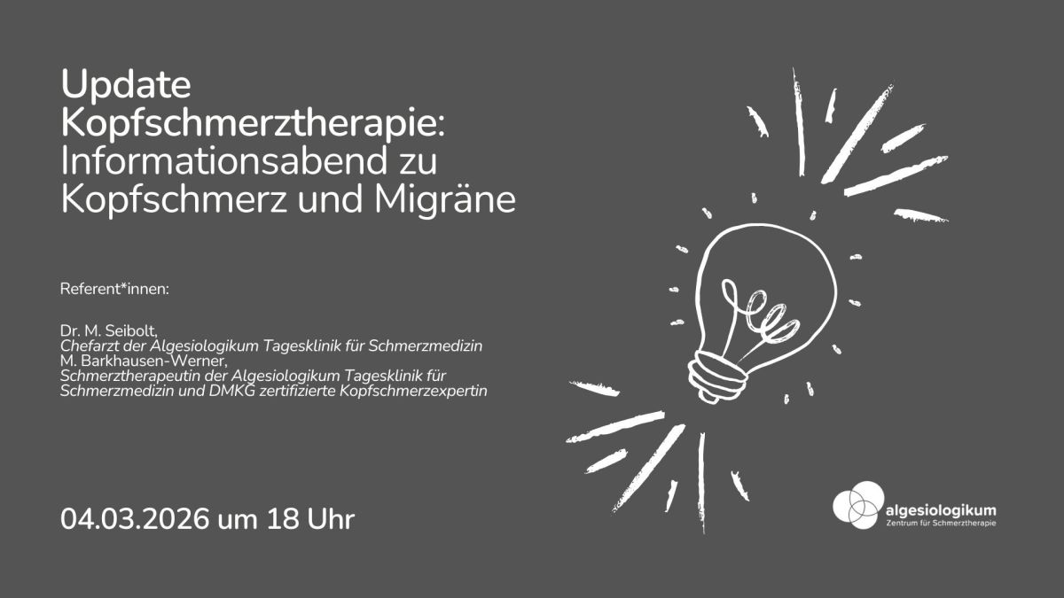 Update Kopfschmerztherapie: Informationsabend Kopfschmerz und Migräne