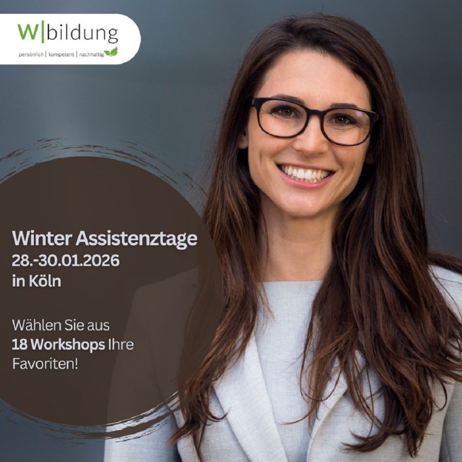 Winter Assistenztage 2026: Intensiv-Weiterbildung für Assistenz, Office Management und Sekretariat in Köln