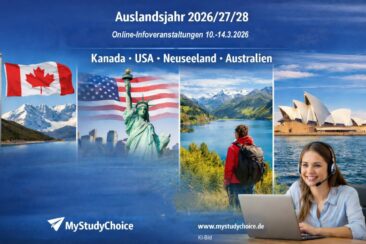 Auslandsjahr: Live-Online-Infos für Jugendliche und Eltern zum Schulaufenthalt in Nord-Amerika & Down Under