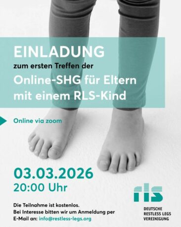Ersttreffen Online-Selbsthilfegruppe für Eltern mit RLS-Kind