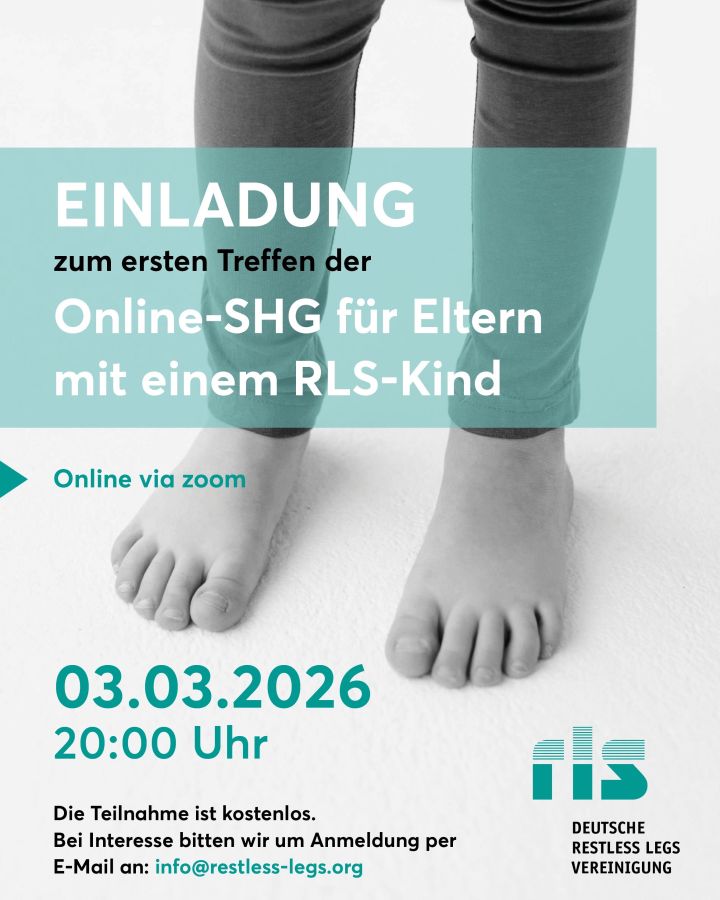 Ersttreffen Online-Selbsthilfegruppe für Eltern mit RLS-Kind
