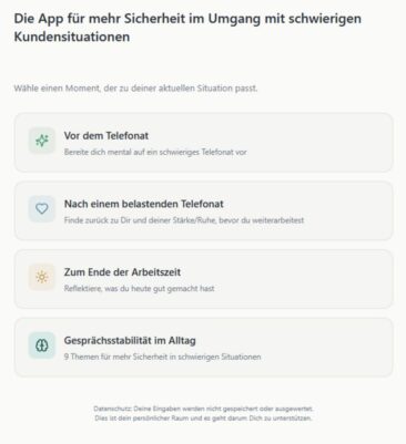 KI-erstellte Plattform für mentale Resilienz im Kundenservice: Die SUSI-IFM-App