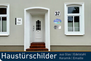Namensschilder Haustür mit Ihrem persönlichem Wunschtext