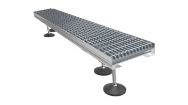 Neue Gitterrost-Optik trifft ultraflache Entwässerung