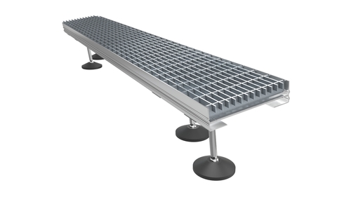 Neue Gitterrost-Optik trifft ultraflache Entwässerung