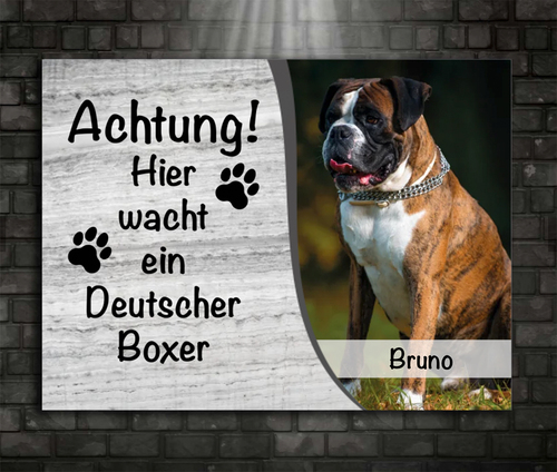 Personalisierte Hundeschilder online gestalten