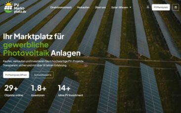 PVMarktplatz Relaunch: Transparenter Marktplatz für gewerbliche Photovoltaik-Investments