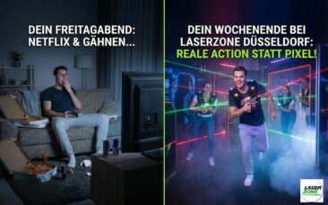 Schluss mit dem Daumen-Sport: Laserzone Düsseldorf erklärt der Couch den Krieg