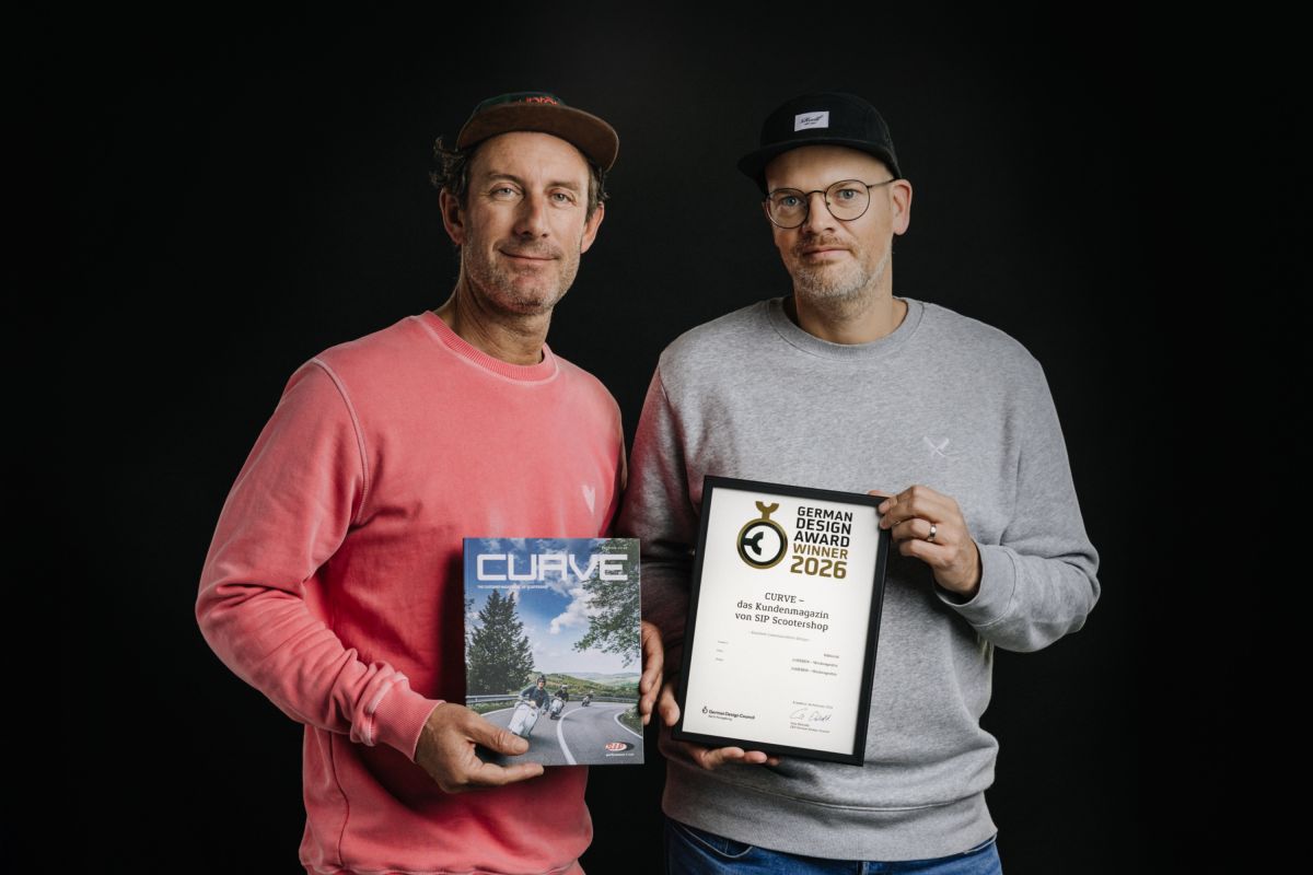 SIP Scootershop gewinnt German Design Award 2026 für Kundenmagazin CURVE