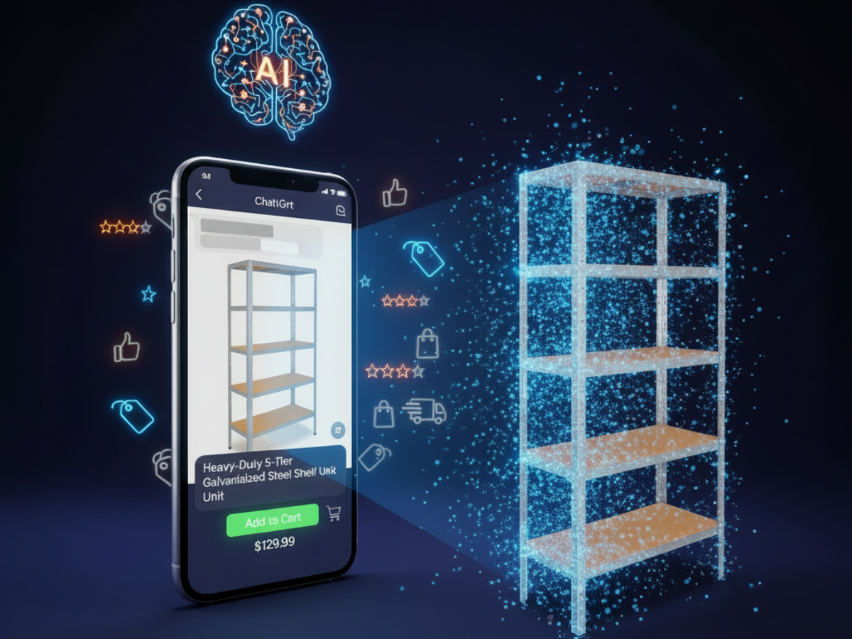 ChatGPT (KI) empfiehlt jetzt Regale – Wie shelfplaza als Regalhändler auf KI-Shopping setzt