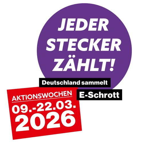 Die Aktionswochen „Jeder Stecker zählt! Deutschland sammelt E-Schrott“ starten – und wir machen mit!