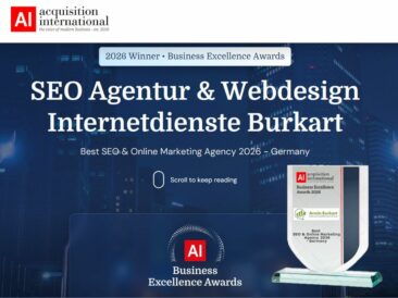 Die Internetdienste Burkart gewinnt AI Excellence Award 2026 im Bereich: Online Marketing