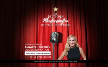 Erstmals in Deutschland: Die Meisterschaften im Stand-Up-Speaking feiern Premiere!