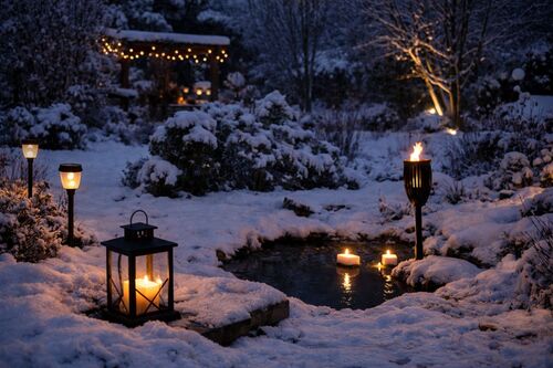 Gartenbeleuchtung im Winter: Norbert Seeger über Solarlichter, Kerzen und LED-Ideen