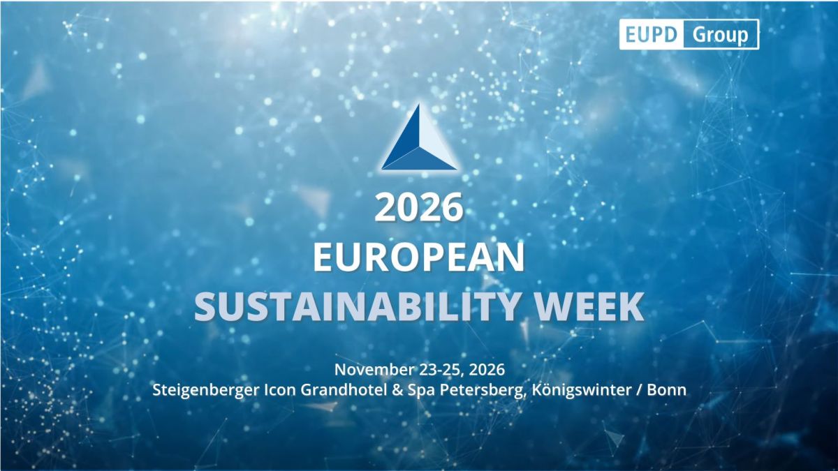 Save the date: 4. European Sustainability Week der EUPD Group vom 23.-25. November 2026