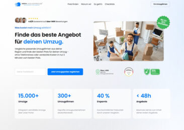 Umzugskosten clever und sicher senken: Meinumzugspreis.de