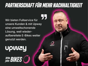 Upway und Little John Bikes: Kooperation für mehr E-Bike-Wiederaufbereitung.