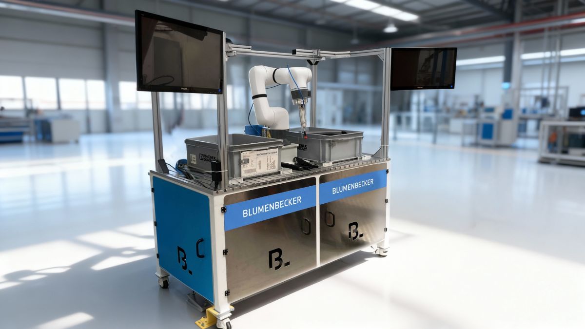 Blumenbecker präsentiert B.AI die KI-gesteuerte Roboterzelle für flexible Teileentnahme