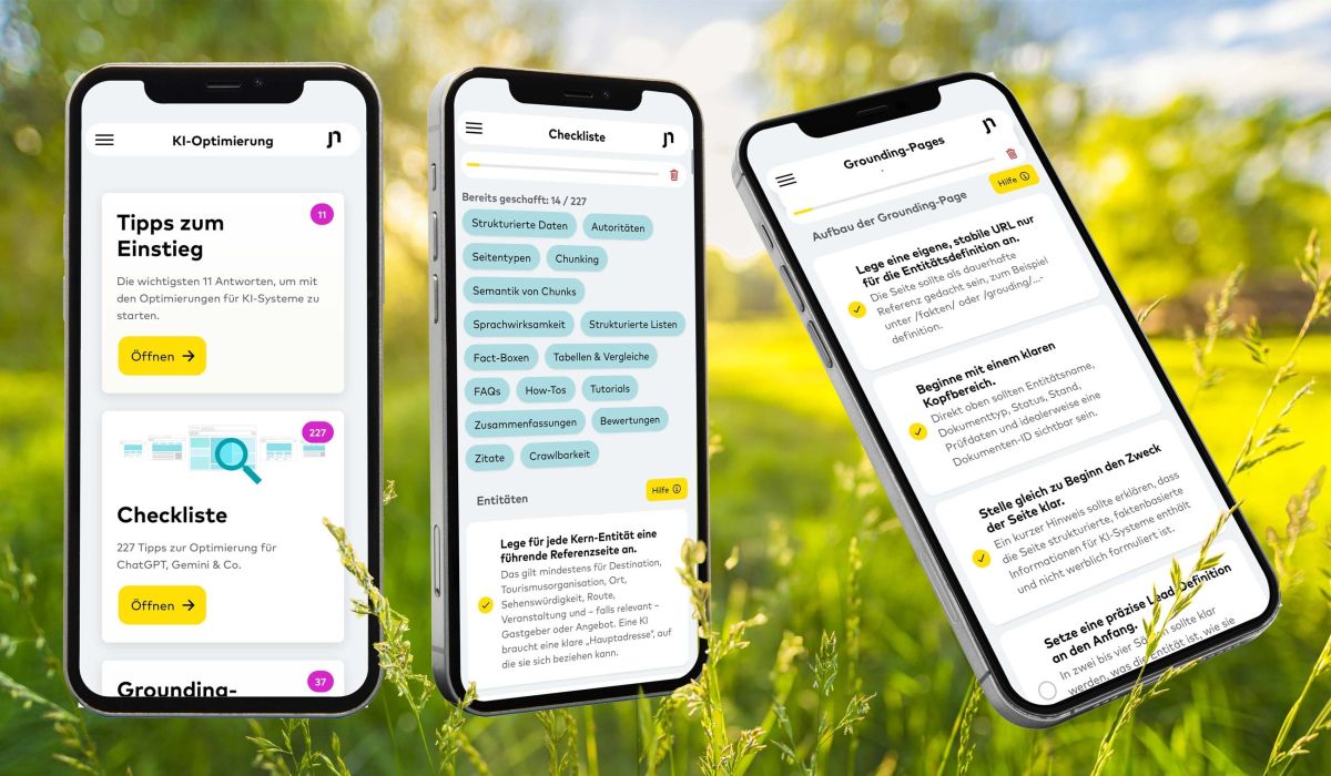 Checklisten-App und E-Book bündeln aktuellen Wissensstand zur KI-Sichtbarkeit im Deutschlandtourismus
