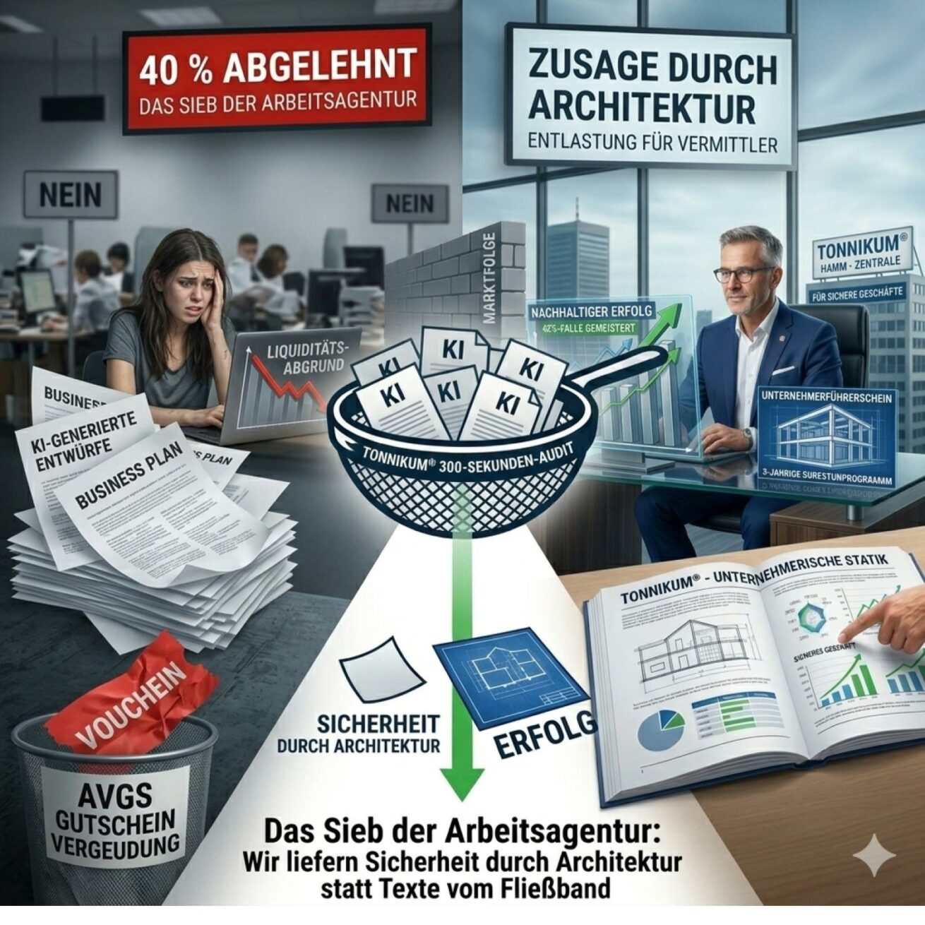 Das Ende der Gutschein-Verschwendung: Fachkundige Stellen lehnen 40 % der KI-Entwürfe ab