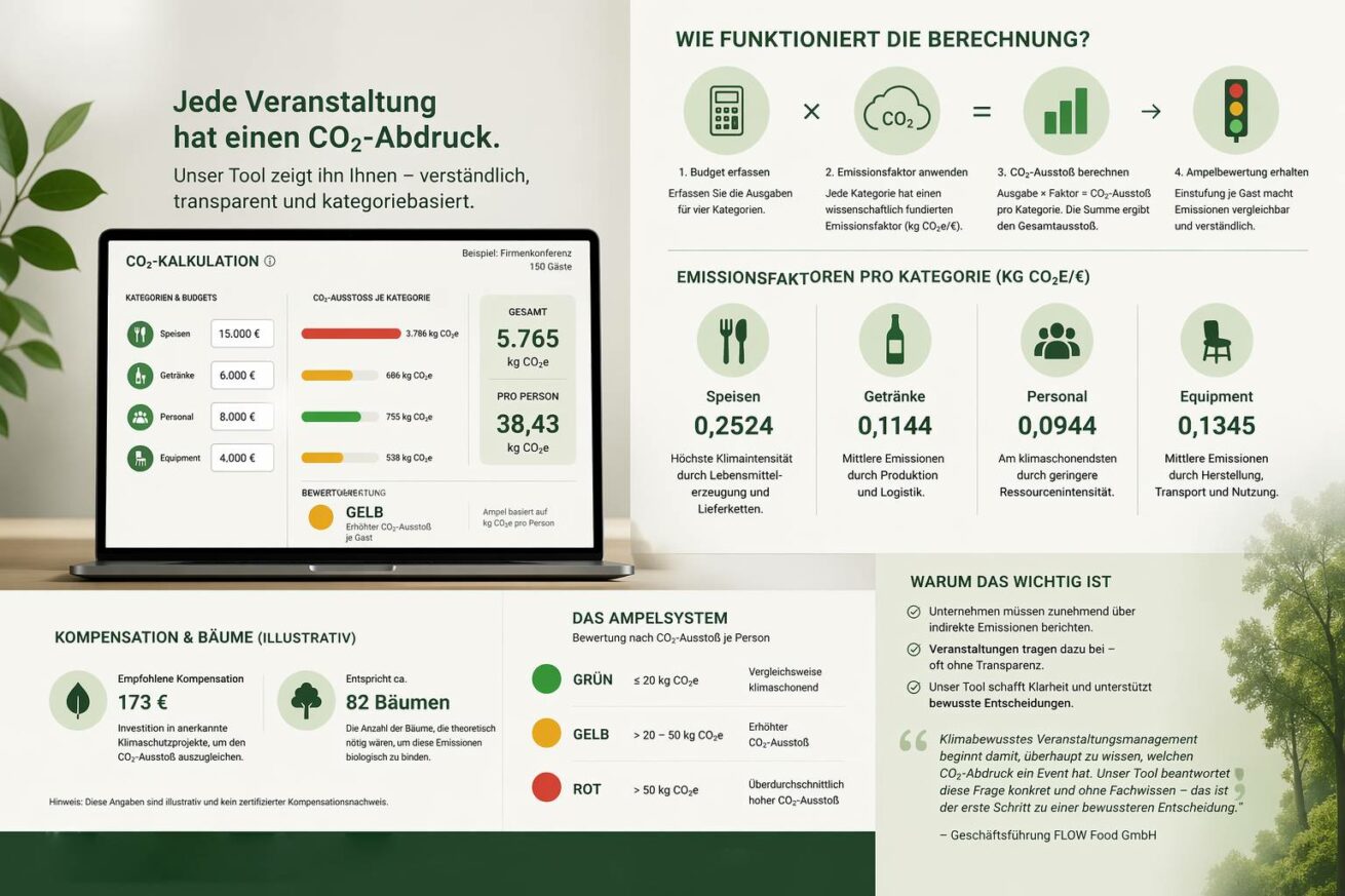 Klimatransparenz bei Catering-Events: FLOW The Kitchen führt CO?-Ampelsystem ein
