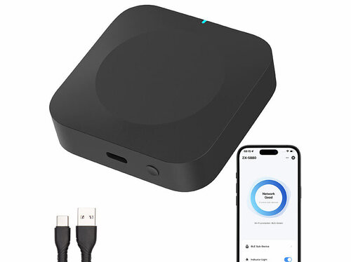 Luminea Home Control Dualband-WLAN-Gateway mit Bluetooth-Mesh