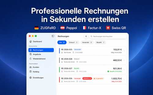 Rechnung Direkt: Neue Rechnungsapp für Apple-Geräte setzt auf Einmalkauf und E-Rechnung statt Abo-Modell