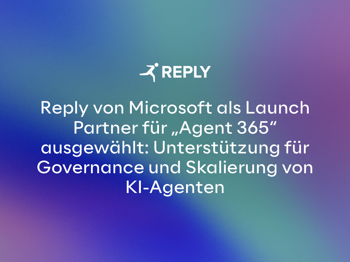 Reply von Microsoft als Launch Partner für „Agent 365“ ausgewählt
