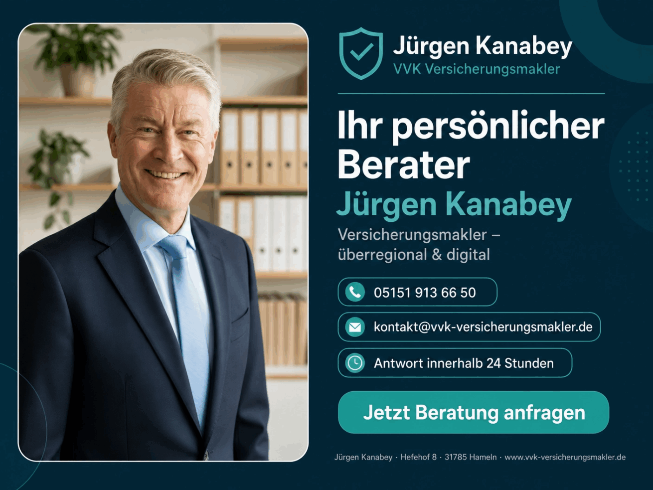 VVK Versicherungsmakler Jürgen Kanabey startet neue Website für persönliche, digitale Versicherungsberatung