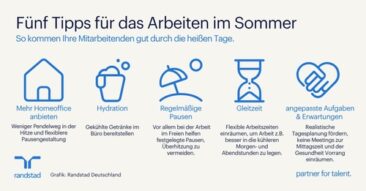 Wenn’s heiß wird: So gelingt das Arbeiten im Sommer