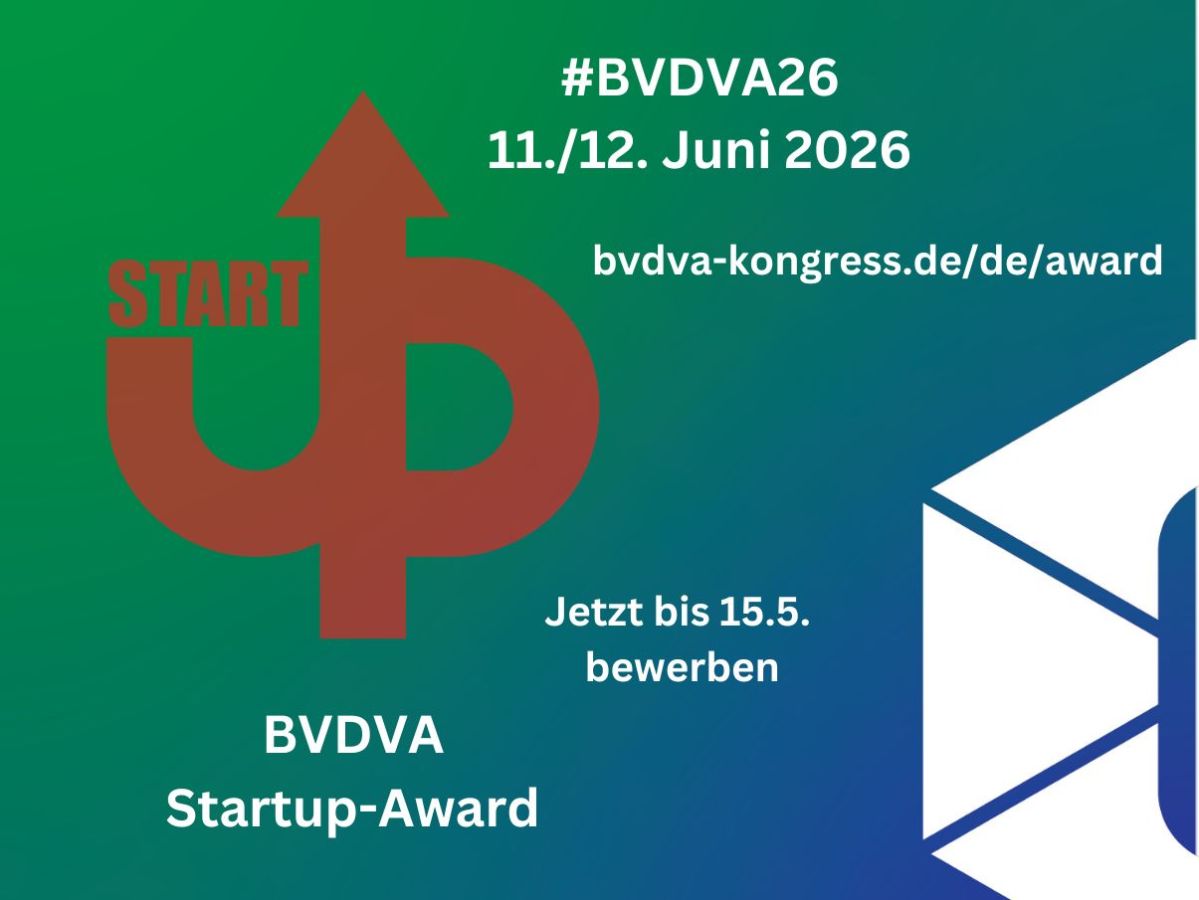 BVDVA Start-up-Award 2026 – Jetzt bewerben
