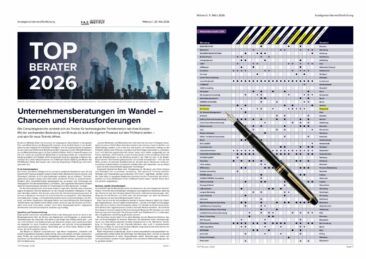 Dr. Hartmut Frenzel als „TOP Berater 2026“ in der FAZ ausgezeichnet