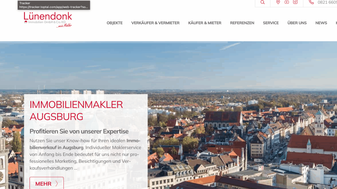 Immobilienmakler Augsburg: Lünendonk Immobilien GmbH & Co. KG überzeugt mit regionaler Expertise