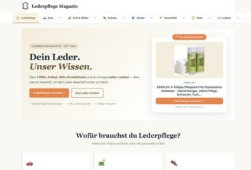 Lederpflege Seite relauncht mit Lederpflege Lexikon