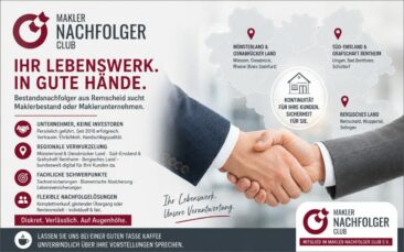 Maklerbestand verkaufen an einen verlässlichen Nachfolger aus Remscheid