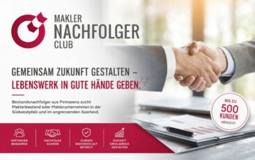 Maklerbestand verkaufen in der Südwestpfalz und im Saarland