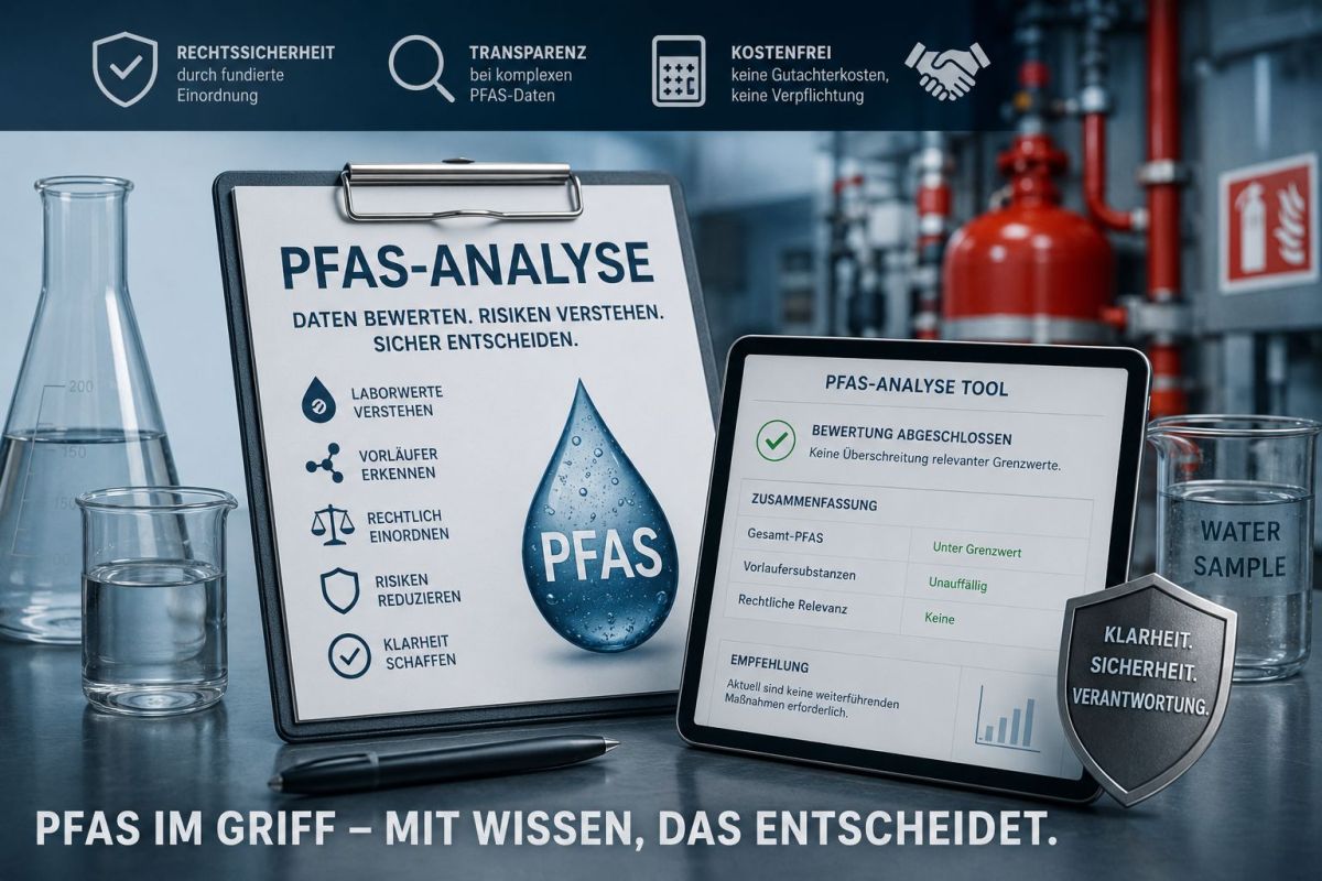 PFAS Analysewerte jetzt kostenlos testen und bewerten lassen