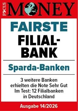 Sparda-Bank Nürnberg eG gehört zu den fairsten Filialbanken Deutschlands – Bestnoten im Ranking von FOCUS MONEY