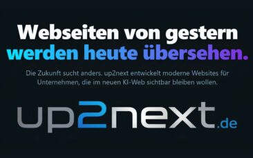 up2next.de entwickelt Websites für Unternehmen, die im neuen KI-Web sichtbar bleiben wollen