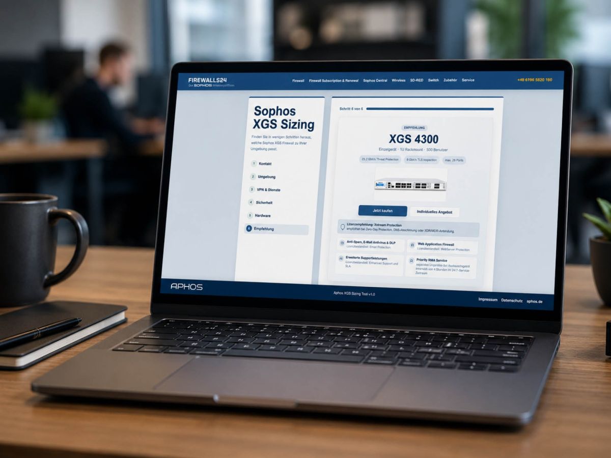 Welche Hardware Firewall passt wirklich? Aphos liefert XGS-Empfehlung in wenigen Minuten