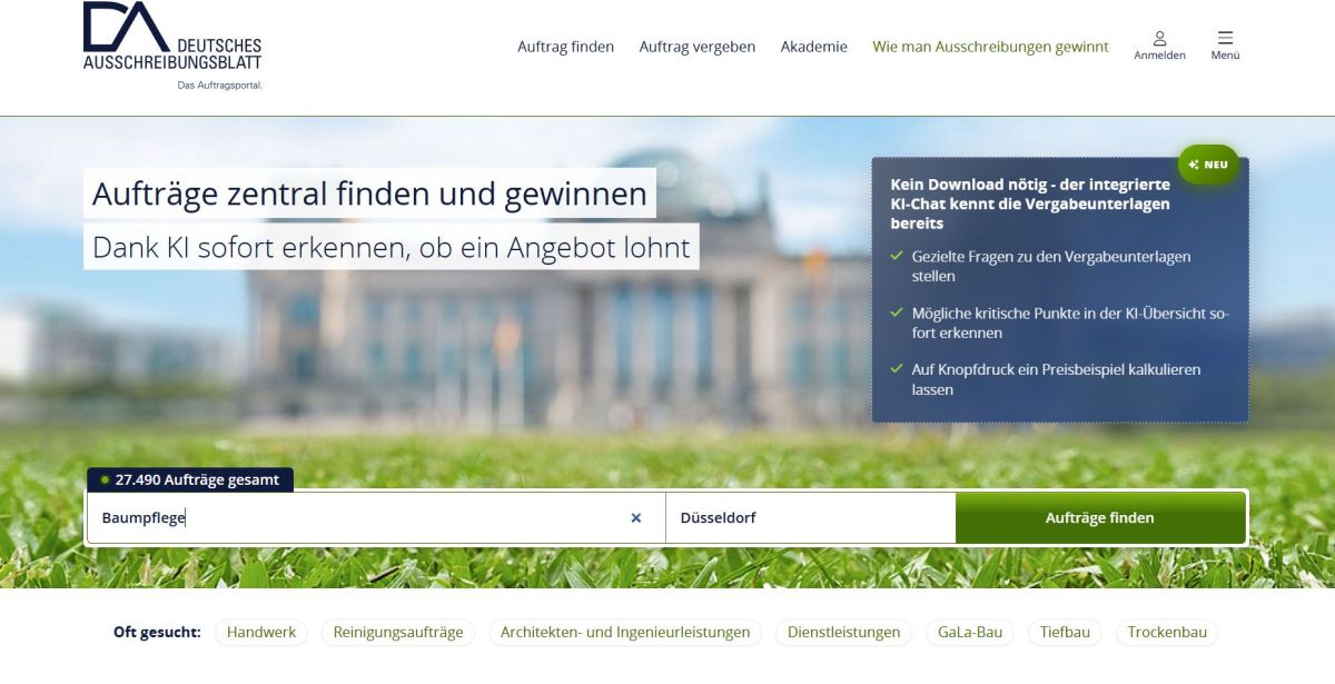 30 Jahre Deutsches Ausschreibungsblatt digital: Kontinuierliche Innovation und KI