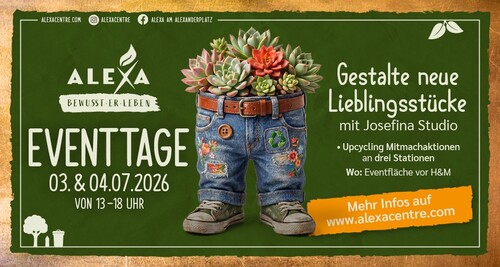 ALEXA lädt zu „ALEXA bewusst (er) leben“-Upcycling-Tagen ein