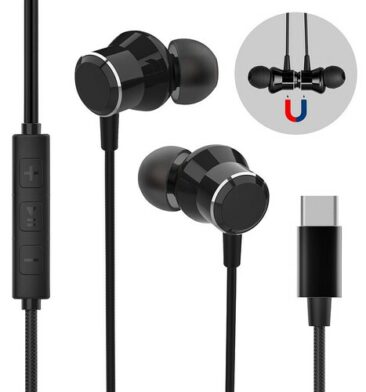 auvisio In-Ear-Kopfhörer für USB-C-Anschluss mit Mikrofon