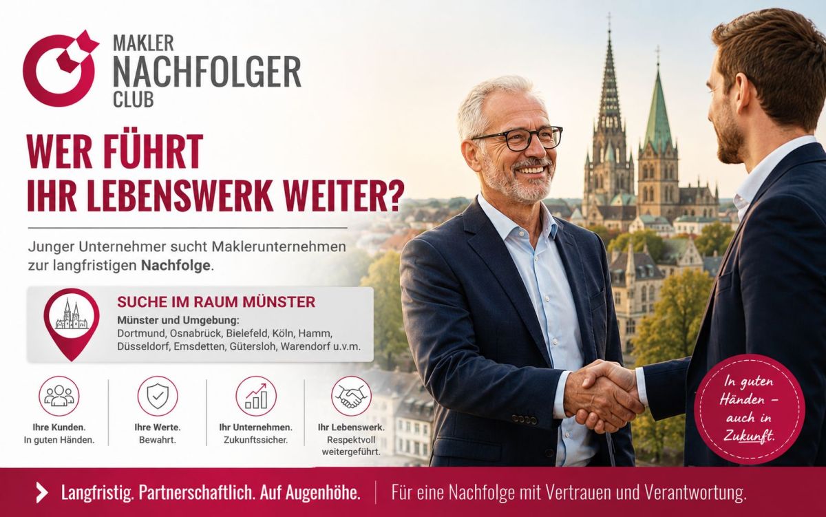Bestandsverkauf Region Münster – Wer führt Ihr Lebenswerk weiter?