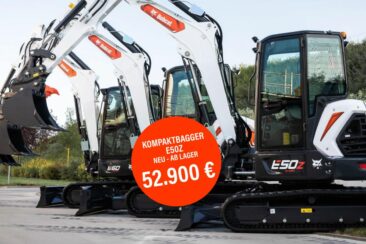 Bobcat-Niederlassungen starten Sommeraktion: 5- und 6-Tonnen-Bagger ab Lager – mit 0 % Finanzierung