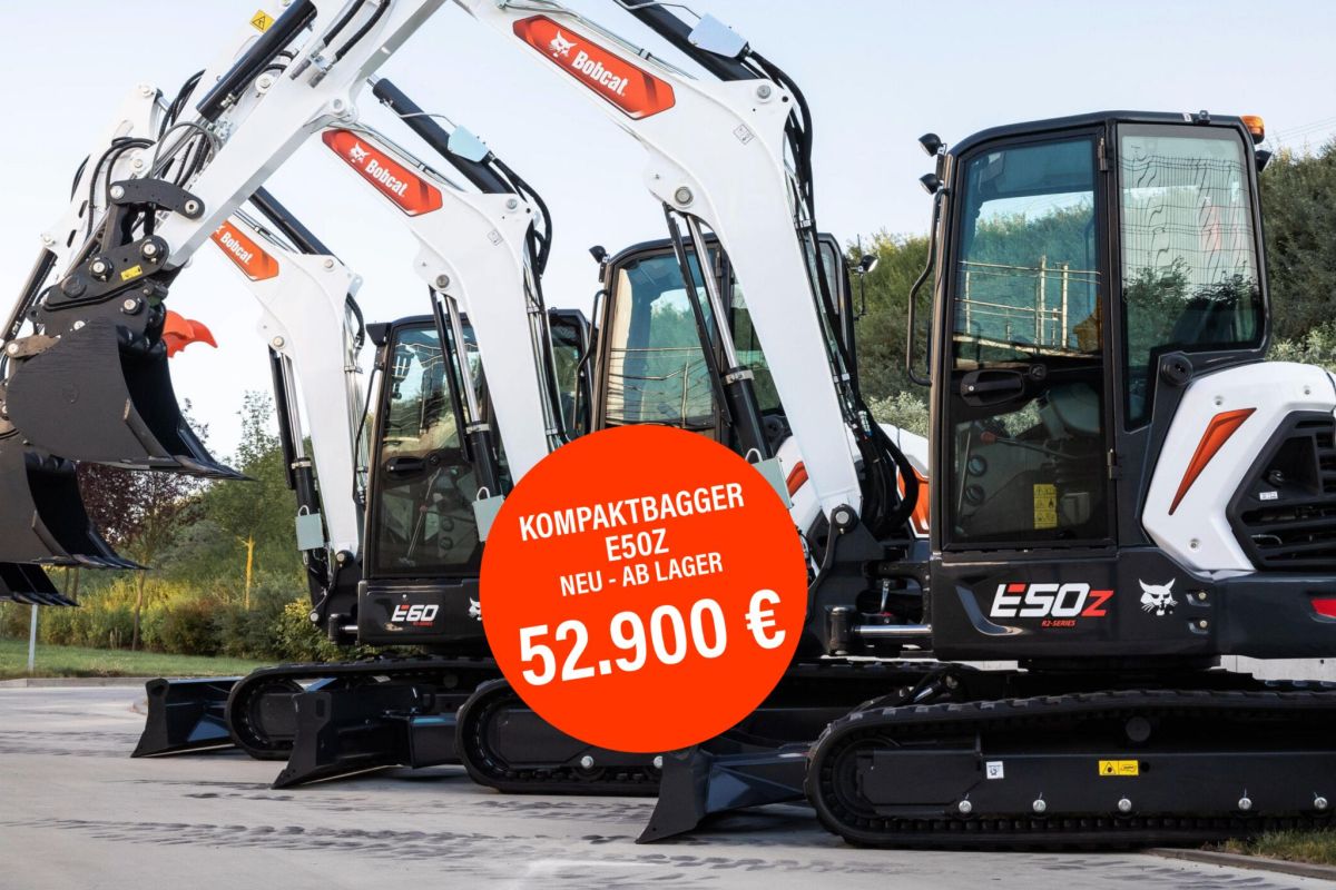 Bobcat-Niederlassungen starten Sommeraktion: 5- und 6-Tonnen-Bagger ab Lager – mit 0 % Finanzierung