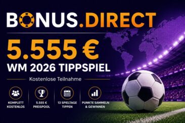 BONUS.DIRECT startet kostenloses WM-Tippspiel mit 5.555 Euro Preisgeld