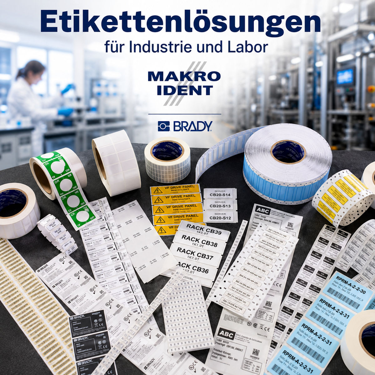 Brady Etiketten für Industrie und Labor – passende Materialien für jede Anwendung
