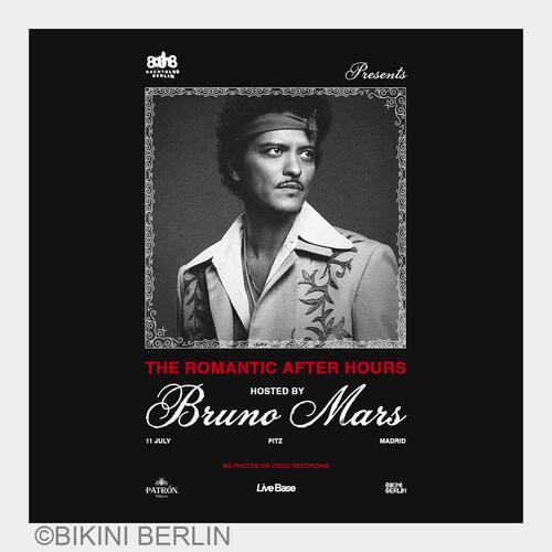 BRUNO MARS LIVE IM 808: BIKINI BERLIN LÄDT ZU VERANSTALTUNG