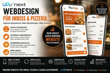 Digitale Speisekarten statt veralteter Flyer: up2next.de entwickelt moderne Websites für Imbiss und Pizzeria